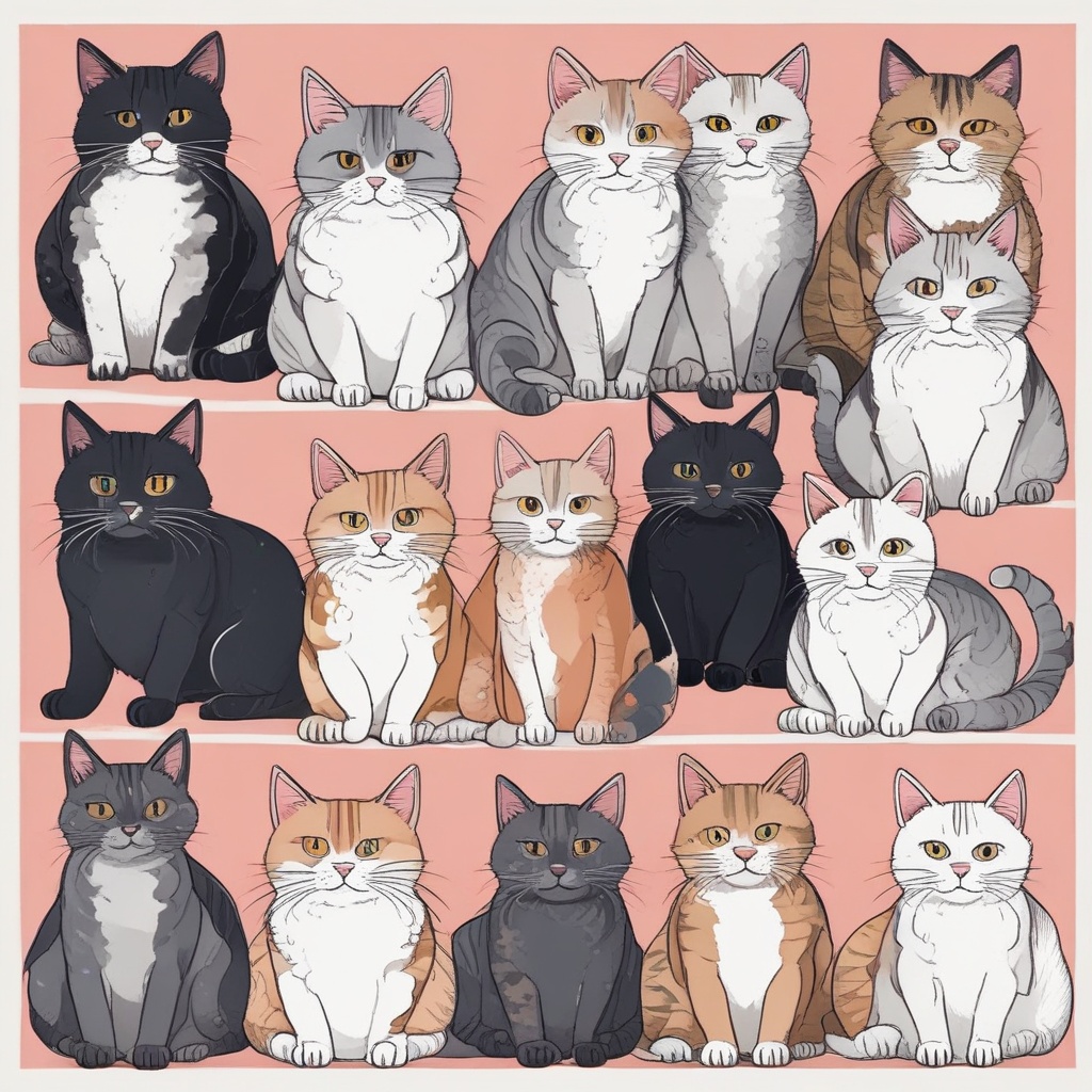 Various cats lounging